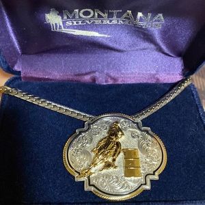 Montana silversmiths Barrel Racing Necklace